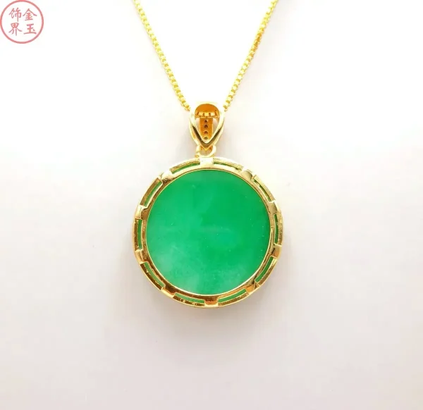 Carved Natural Green Jade Pendant Chinese Love Necklace Charm Jadeite Jewellery Fashion Lucky Man Woman Amulet Gifts - Image 3