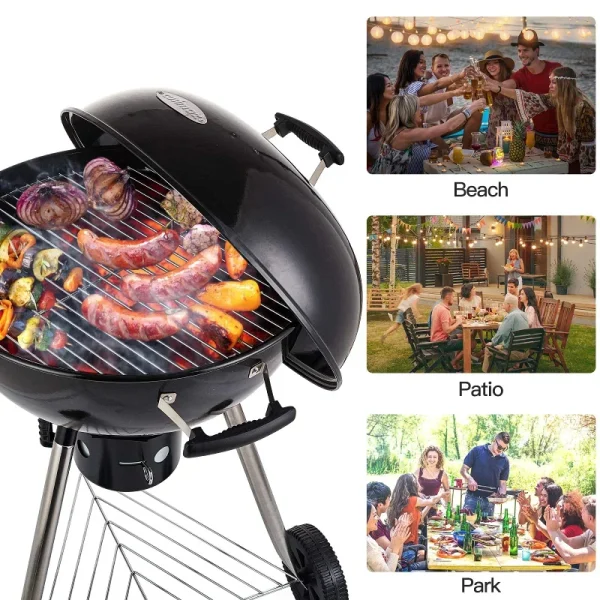 BBQ table Charcoal Grill Portable BBQ Grill Kettle 22.5 inch, Outdoor Grills & Smokers for Patio Backyard Barbecue camping oven - Image 6