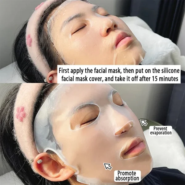 3D Silicone Mask Face Women Skin Care Tool Hanging Ear Face Mask Gel Sheet Reusable Lifting Anti Wrinkle Firming Ear Fixed Tools - Image 3