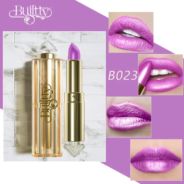 BUILTTY Korean Glitter Pearl Dropshiping Lipstick Matte Nude Color Long Lasting Waterproof Wholesale Price Red Pink Purple - Image 16