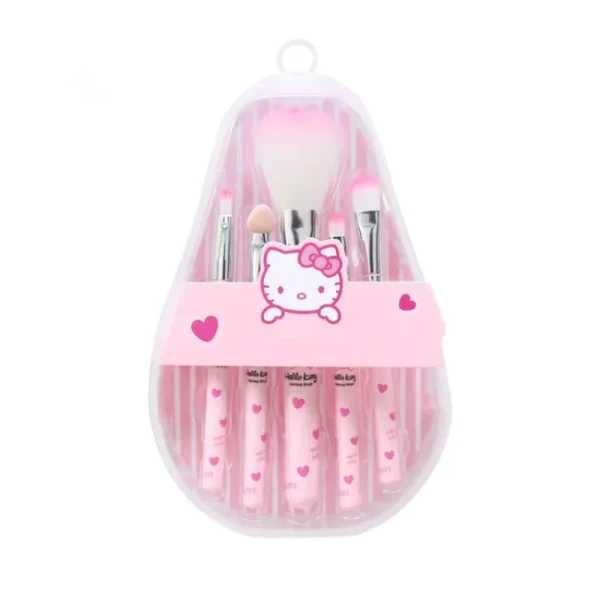 Hello Kitty Makeup Brush Set with Box Cute Fashion Blush Eyebrow Lip Eyeshadow Brush Beauty Tool Women Girls Facial Makeup Gift - Image 7