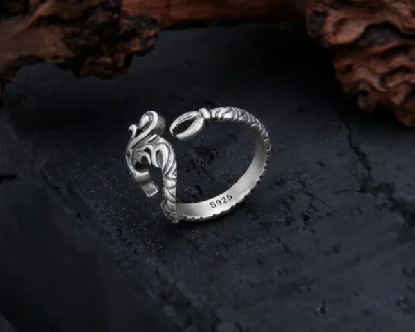 BOCAI 100% S925 silver good luck in the Year of the Dragon ring for men and women Chinese style auspicious jewelry birthday gift - Image 6