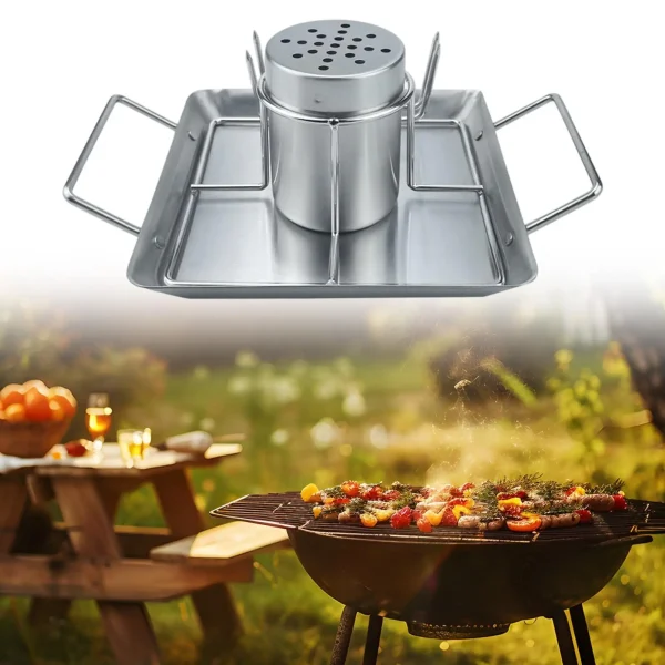 Beer Can Chicken Roaster Stand Reusable BBQ Roaster Grill Rack Roasting Pan for Kitchen Picnic Camping Hiking Outdoor Activities - Image 14