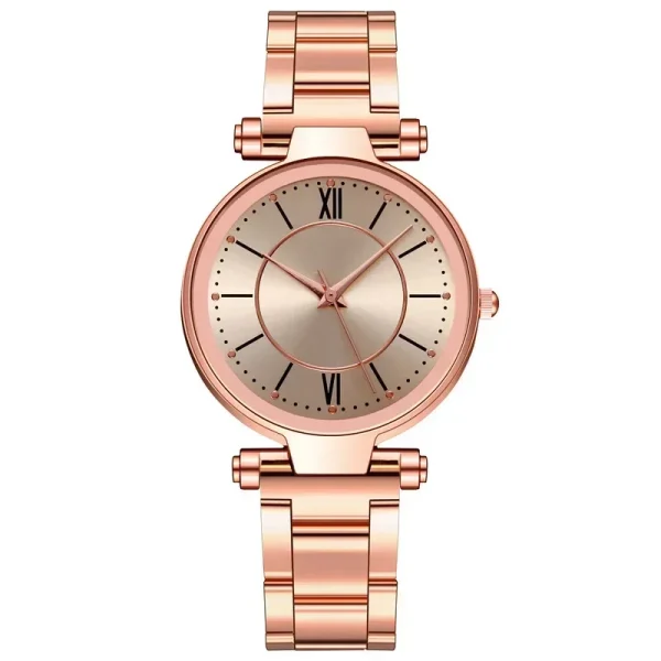 Luxury Rose Gold Stainless Steel Watches Female Classic Round Dial Quartz Watch Women Business Wristwatches Wrist Jewelry Reloj - Image 14