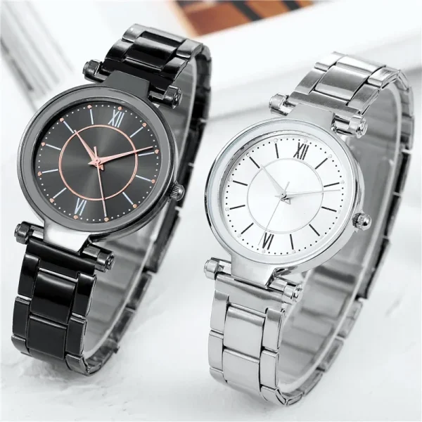 Luxury Rose Gold Stainless Steel Watches Female Classic Round Dial Quartz Watch Women Business Wristwatches Wrist Jewelry Reloj - Image 17