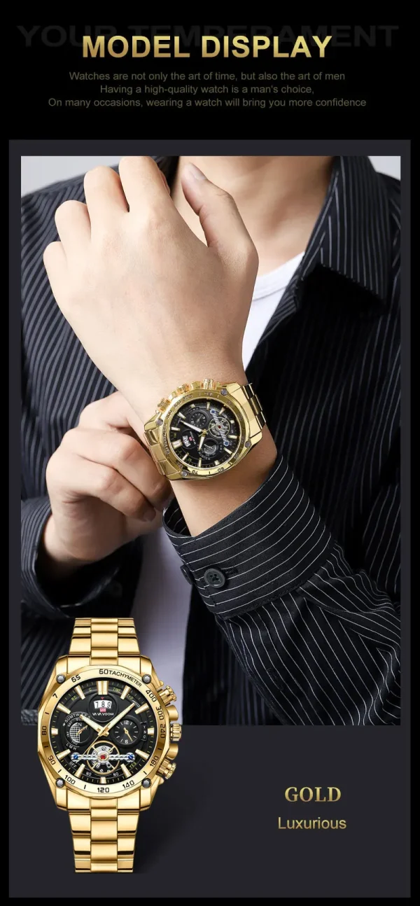 New Arrival Design Men Wrist Watches Gold Silver sports Watches For Male Clock relogio masculino - Image 19