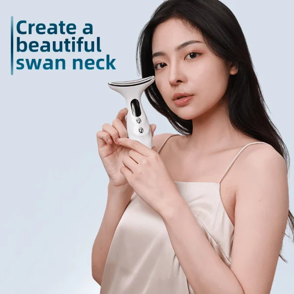 Electric Neck Beauty Instrument Household Heating Beauty Device Micro Current LED Firming Lifting Lighten Neck Lines Skin Care - Image 3