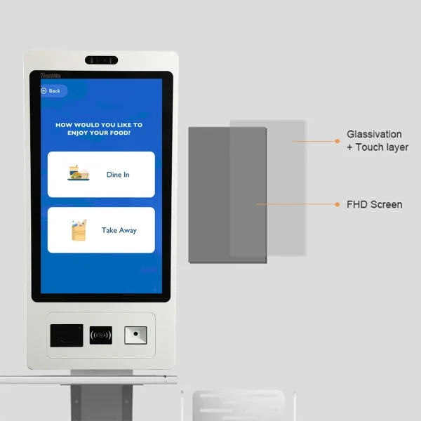 TouchWo 27 32 inch Windows/Android OS Capacitive Touch Screen Pc Touchscree Self Service Ticket/Payment/Ordering Kiosk - Image 4