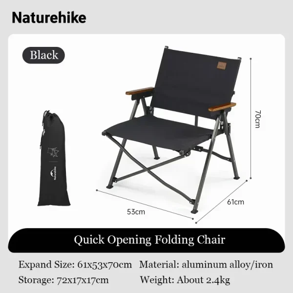 Naturehike Kermit Folding Chair Outdoor Portable Ultralight Aluminum Alloy Portable Picnic Camping Beach Travel Fishing Chair - Image 7