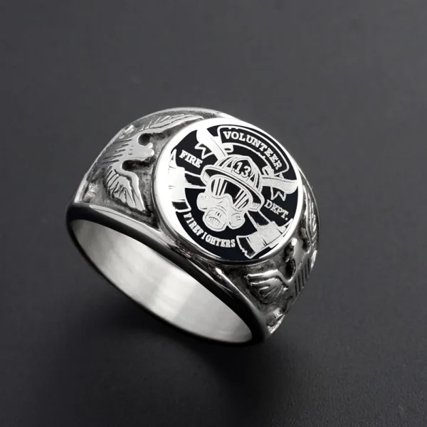 Stainless Steel Men Punk Rock Military USMC ARMY NAVY Rings Jewelry Size 7-13 - Image 4