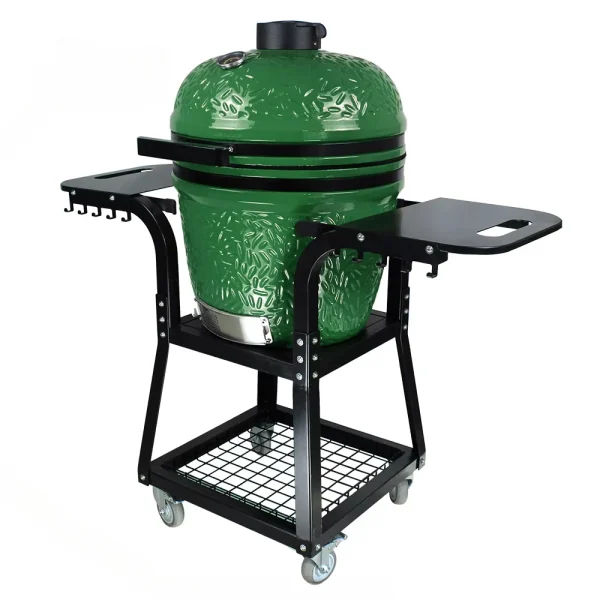 Kamado 22 Inch Charcoal Barbecue Grill Smoker Bbq Grills Outdoor Color Red - Image 10