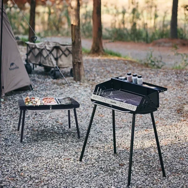 Naturehike Vertical Barbecue Rack Foldable Barbecue Charcoal Grill Stainless Steel Folding BBQ Grill For Outdoor Cooking Camping - Image 6