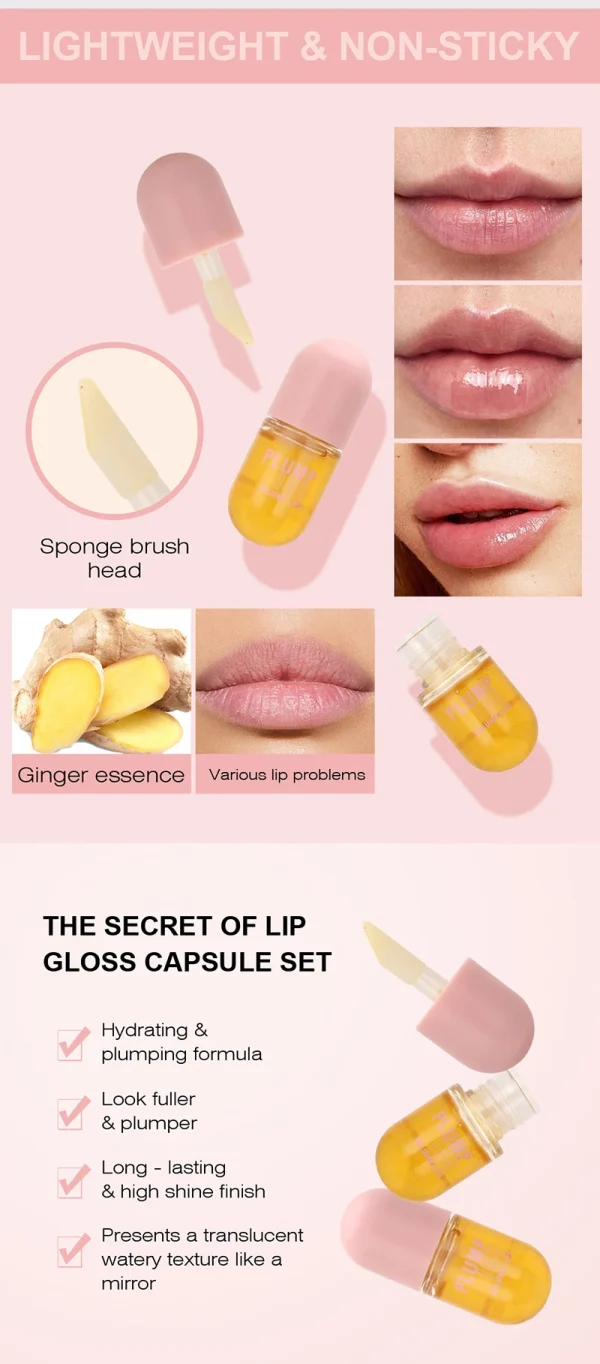 Long Lasting Lip Plumper Oil Instant Volumising Enhancer Collagen Lips Volume Lipgloss Sexy Cosmetic Volume Increases Lip Serum - Image 9