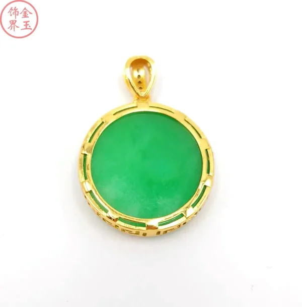 Carved Natural Green Jade Pendant Chinese Love Necklace Charm Jadeite Jewellery Fashion Lucky Man Woman Amulet Gifts - Image 4