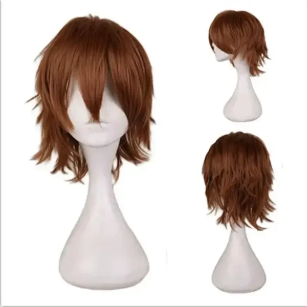 Male Wig Black White Purple blonde Red Short Hair Cosplay Anime Costume Halloween Wigs Synthetic Hair With Bangs For Men - Image 12