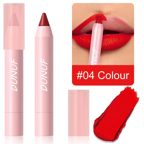 18-Colors Lipstick Pencil Waterproof Sexy Red Matte Contour Tint Lipstick Lasting Non-stick Cup Lipliner Pen Lip Makeup Cosmetic - Image 16