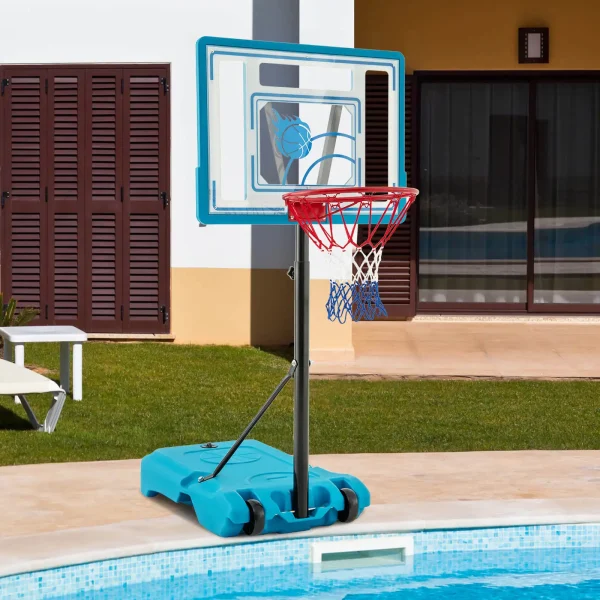 Pool Basketball Hoop 3.8-4.4 FT Adjustable Poolside BasketballGoal System - Image 3