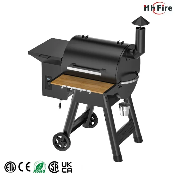 Outdoor Barbecue Charcoal Spcc With Black Orange Peel Powder Coating Electric Pellet Grills Garden Commercial BBQ Grill - Image 4