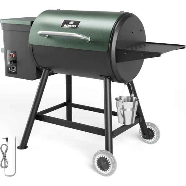 Pellet Smoker Grill Combo, 8-in-1 Electric Outdoor Grills & Smokers 456 SQ.IN