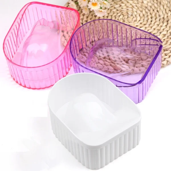 Nail Soaking Bowl Acrylic Soak Off Gel Polish Dip Powder Remover Manicure Bowl For Home Bowl For Nail Art Hands Gel Soak Off - Image 3