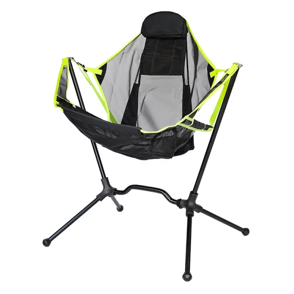 Portable outdoor camping swing rocking chair lightweight durable stable folding chair breath netting mesh seat cool summer chair - Image 8