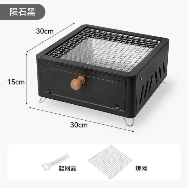 Square grill Charcoal grill Charcoal Enclosed Tea making Outdoor courtyard Outdoor, camping cookware - Image 6