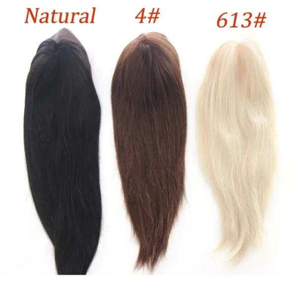 VLoop Straight Toupee Full PU Base European Hair Topper For Women Remy Hairpiece Invisible Durable Replacement System Female Wig - Image 16