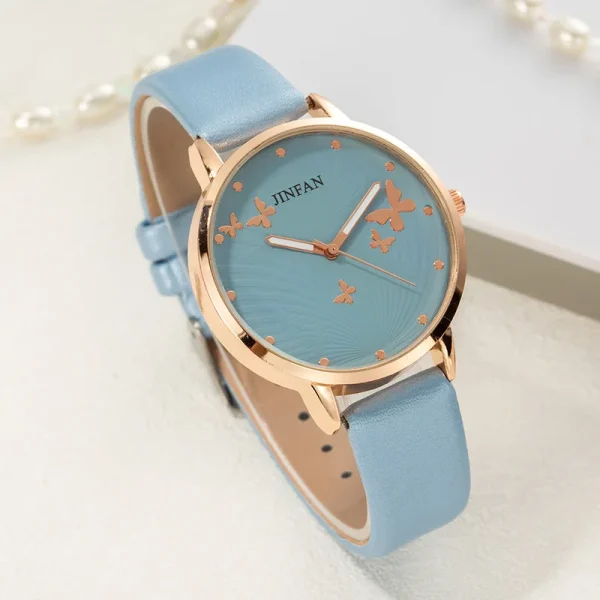 Elegant Simple Butterfly Design Dial Design Ladies Watches Women Fashion Luxury Dress Watch Casual Woman Quartz Leather Clock - Image 16