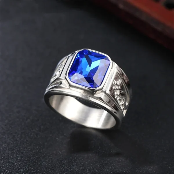 Fashion Zodiac Dragon Ring For Men Jewelry Trendy S925 Ring Male Crystal Suqare Finger Accessories Gift For Boyfriend - Image 3