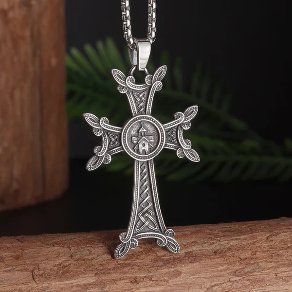 Popular Retro Style Celtic Knot Shield Pendant Necklace Men Women Amulet Hip Hop Punk Personalized Jewelry - Image 8