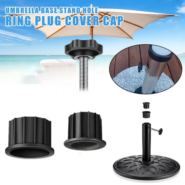 Umbrella Base Stand Hole Ring Plug Cover Cap Patio Parasol Replacement Part Umbrella Stand Cover Cap Screw Knob Beaches Backyard - Image 11