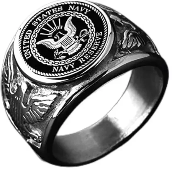 Stainless Steel Men Punk Rock Military USMC ARMY NAVY Rings Jewelry Size 7-13 - Image 7