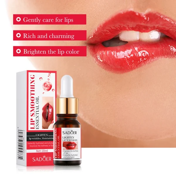 Lip Booster Plumping Serum Oil Hyaluronate Acid Moisturizing Sexy Enhancer Non-Irritating Brighten Fade Lines Plump Products - Image 4