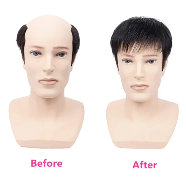 Best-selling synthetic fiber wig men's short hair inch head high temperature silk mechanism hair block wig - Image 5