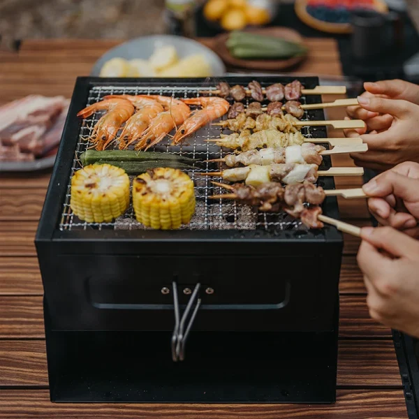 Naturehike Outdoor Camping Tabletop Grill Portable Folding Bbq Stove Travel Picnic Charcoal BBQ Stove Travel Cook Box Grill - Image 5