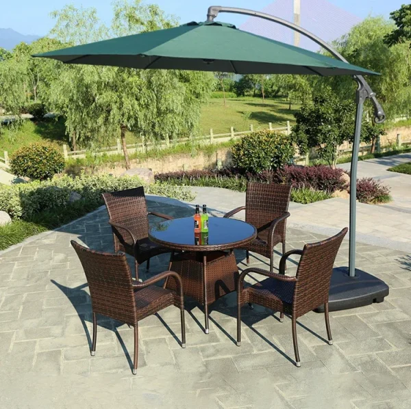 Nordic Rattan Garden Furniture Sets Household Patio Furniture Balcony Outdoor Furniture Leisure Table and Chair Three-piece Set - Image 25