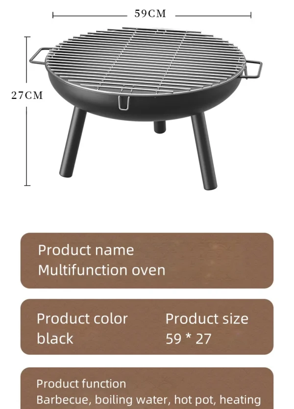 Outdoor Heating Carbon Stove Barbecue Charcoal Stove Barbecue Pot Barbecue Grill Table Stove Cooking Tea Home Indoor Set - Image 24