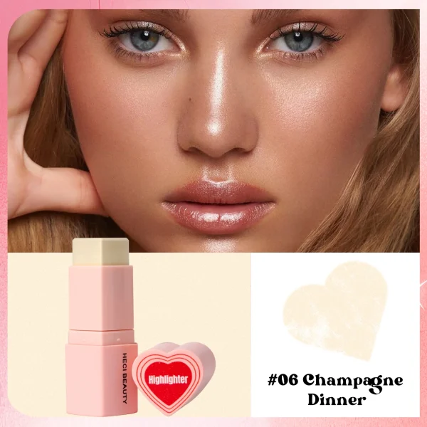 Heart Shape Vegan Creamy Blush Stick Matte Silky Waterproof Pink Blush Cream Makeup Stick High Pigment  3in1 Lip Eye Cheek Tint - Image 12