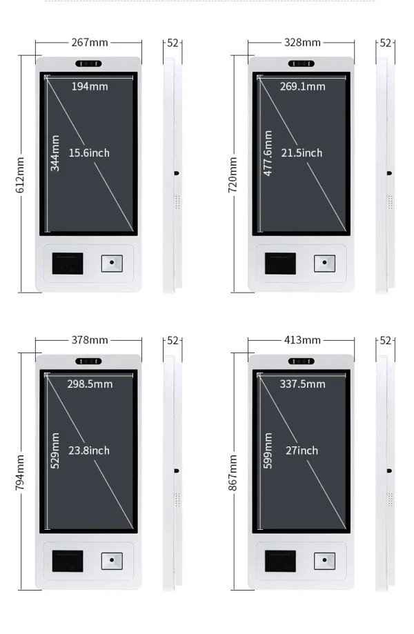 TouchWo 27 32 inch Windows/Android OS Capacitive Touch Screen Pc Touchscree Self Service Ticket/Payment/Ordering Kiosk - Image 13