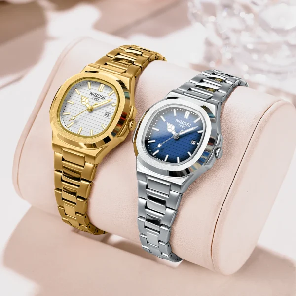 NIBOSI Luxury Watch for Women Waterproof Stainless Steel Quartz Ladies Watch High Quality Women's Watches Elegant Female Clock