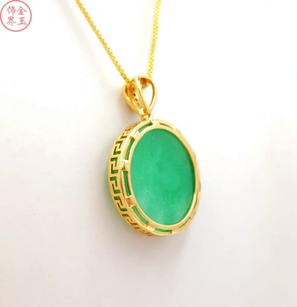 Carved Natural Green Jade Pendant Chinese Love Necklace Charm Jadeite Jewellery Fashion Lucky Man Woman Amulet Gifts - Image 7