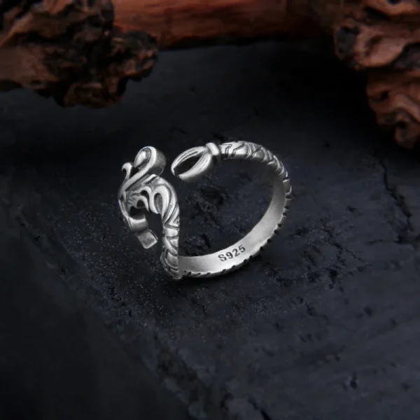 BOCAI 100% S925 silver good luck in the Year of the Dragon ring for men and women Chinese style auspicious jewelry birthday gift - Image 2