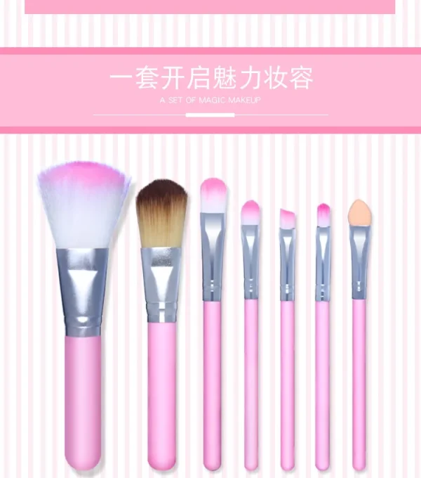 Hello Kitty Makeup Brush Set with Box Cute Fashion Blush Eyebrow Lip Eyeshadow Brush Beauty Tool Women Girls Facial Makeup Gift - Image 12