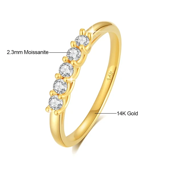 100% Real 14k Gold Oval Moissanite Ring Women Certified 585 K Gold Luxury Wedding Engagement Party Jewelry Valentine’s Day Gift - Image 7