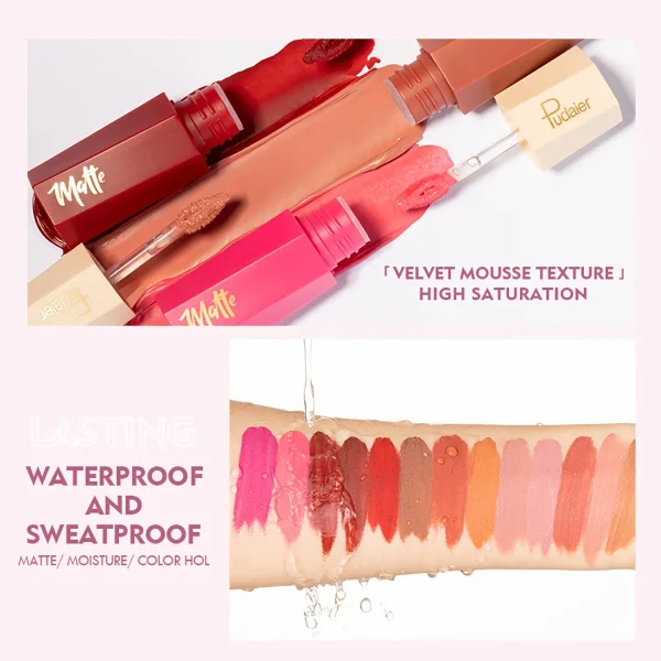 Christmas Lip Makeup 14 Color Super Matte Velvet Long Lasting Lip Gloss Liquid Lipstick Lip Cream Gift for Girls - Image 4