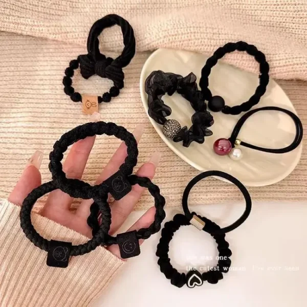 9pcs High-End Hair Band Female High Elasticity Durable Not Easy To Break Tie The Head Rubber Band Tie High Ponytail Hair Rope - Image 23