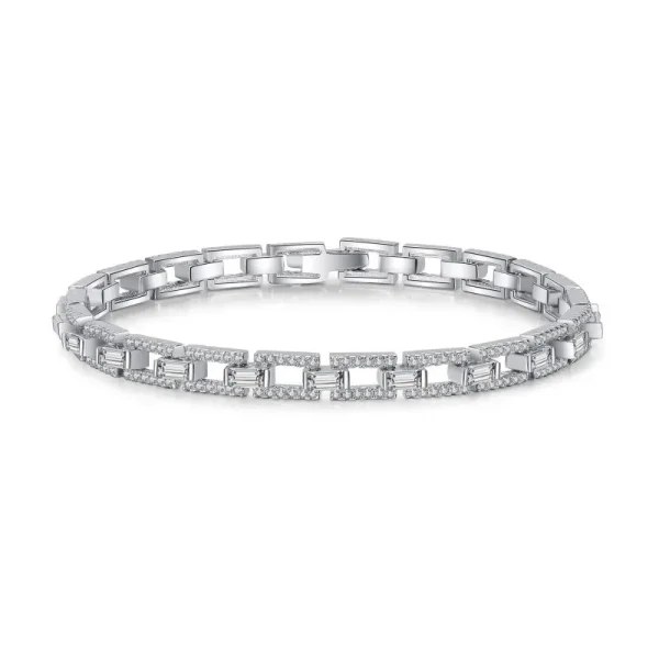 Luxury Sparkling Bangles Pure PT950 Platinum Fine Jewelry 6-7inch 3/3.2/3.5CT All Moissanite Brilliant Bracelet for Women Gift - Image 5