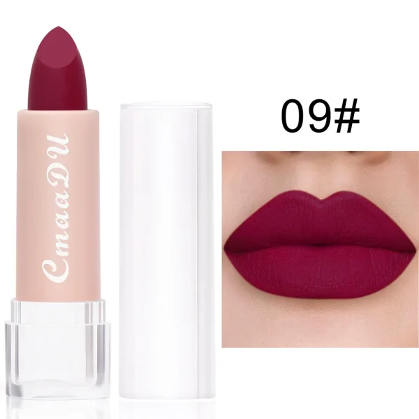 1PC Matte Nude Lipstick Waterproof Long Lasting Non-stick Cup Sexy Red Pink Velvet Lipsticks Women Makeup Cosmetic 15 Colors - Image 34