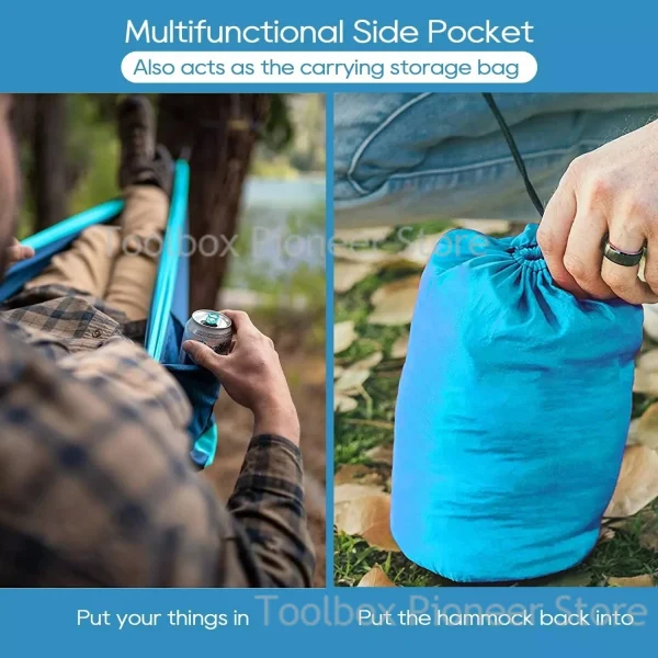 Hammocks Single Person Portable Outdoor Camping Hammock Outdoor Hanging Swing Chair Parachute Fabric Hanging Bed - Image 16