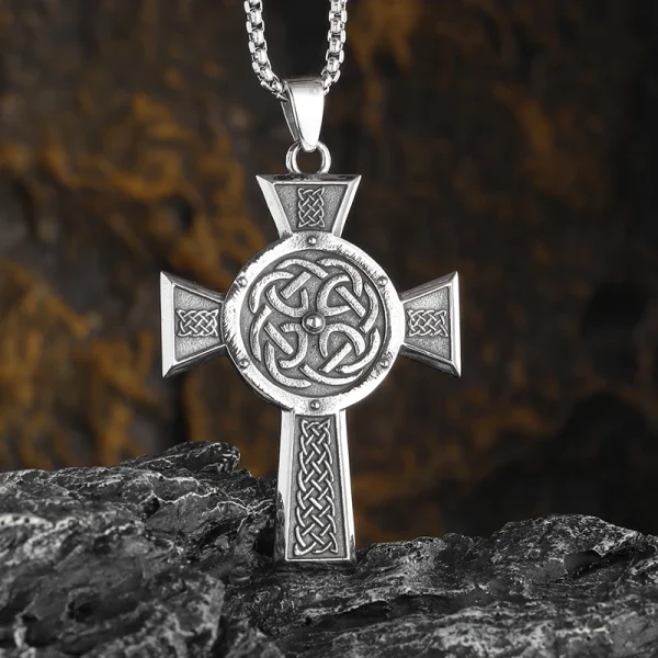 Popular Retro Style Celtic Knot Shield Pendant Necklace Men Women Amulet Hip Hop Punk Personalized Jewelry - Image 16